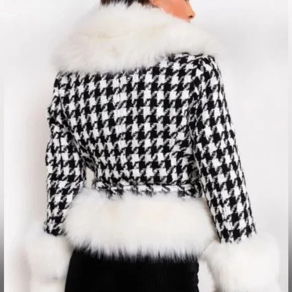 *SOLD ON EBAY* AZALEA WANG HOUNDSTOOTH JACKET - Picture 3 of 12